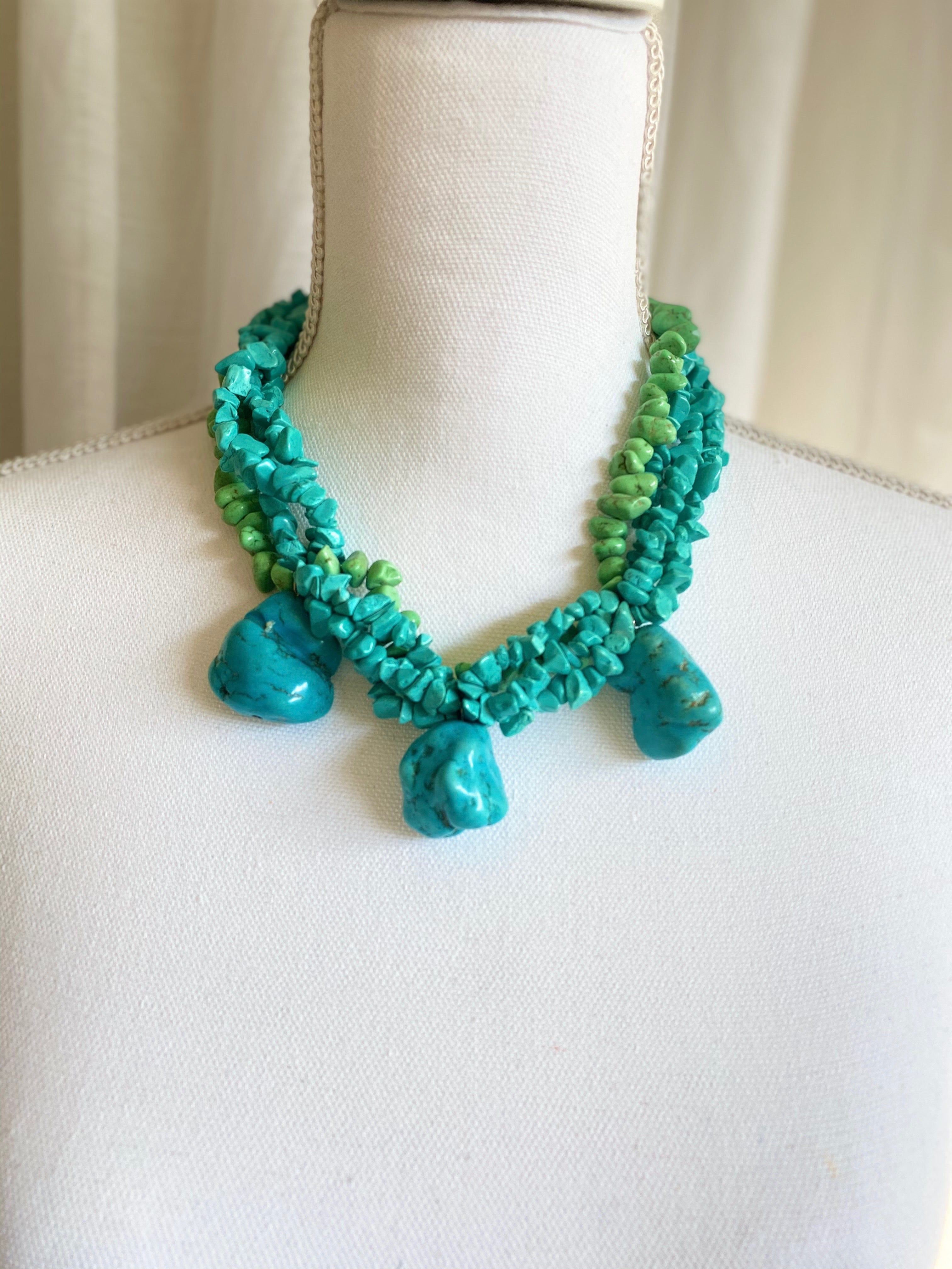Turquoise Statement Necklace – Liv Oliver